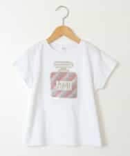 KJKGV06024 a.v.v KIDS(アー・ヴェ・ヴェ) [100-130]スパンコールアソートTシャツ ホワイト