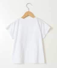 KJKGV06024 a.v.v KIDS(アー・ヴェ・ヴェ) [100-130]スパンコールアソートTシャツ ホワイト