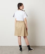 KJKGV08012 a.v.v KIDS(アー・ヴェ・ヴェ) [100-130]ギンガムスリーブﾞTシャツ オレンジ