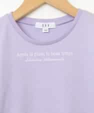KJKGV08012 a.v.v KIDS(アー・ヴェ・ヴェ) [100-130]ギンガムスリーブﾞTシャツ ラベンダー