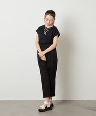 KJKGV10019 a.v.v KIDS(アー・ヴェ・ヴェ) [100-130]フロントレースUPTシャツ ブラック