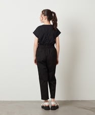KJKGV10019 a.v.v KIDS(アー・ヴェ・ヴェ) [100-130]フロントレースUPTシャツ ブラック