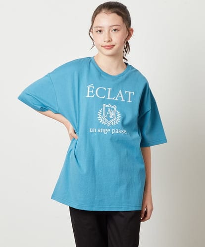 KJKGV11019 a.v.v KIDS [120-130]エンブレム刺繍オーバーシルエットＴシャツ