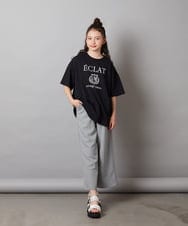 KJKGV11019 a.v.v KIDS(アー・ヴェ・ヴェ) [120-130]エンブレム刺繍オーバーシルエットＴシャツ ブルー