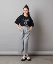 KJKGV11019 a.v.v KIDS(アー・ヴェ・ヴェ) [120-130]エンブレム刺繍オーバーシルエットＴシャツ ブルー