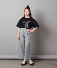 KJKGV11019 a.v.v KIDS(アー・ヴェ・ヴェ) [120-130]エンブレム刺繍オーバーシルエットＴシャツ ブルー