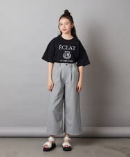 KJKGV11019 a.v.v KIDS(アー・ヴェ・ヴェ) [120-130]エンブレム刺繍オーバーシルエットＴシャツ ブルー