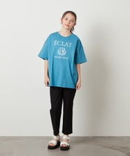 KJKGV11019 a.v.v KIDS(アー・ヴェ・ヴェ) [120-130]エンブレム刺繍オーバーシルエットＴシャツ ブルー