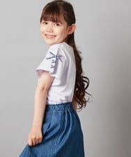 KJKGV14016 a.v.v KIDS(アー・ヴェ・ヴェ) [100-130]【WEB限定】袖レースアップリボンＴシャツ ラベンダー