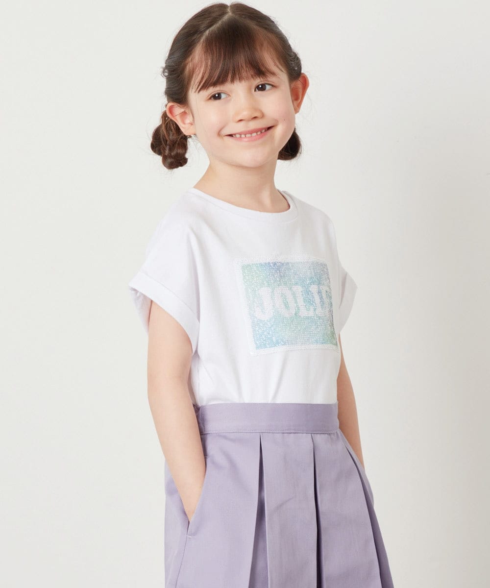 KJKGV40019 a.v.v KIDS [100-130]スパンコールTシャツ