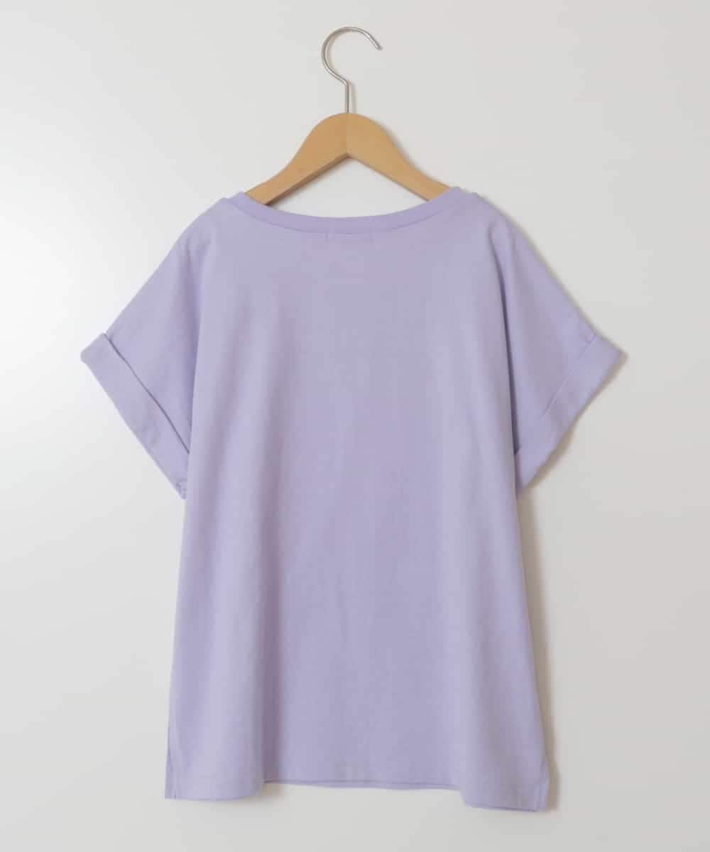 KJKGV40019 a.v.v KIDS(アー・ヴェ・ヴェ) [100-130]スパンコールTシャツ ラベンダー