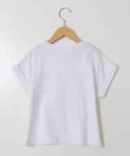 KJKGV40019 a.v.v KIDS(アー・ヴェ・ヴェ) [100-130]スパンコールTシャツ ホワイト