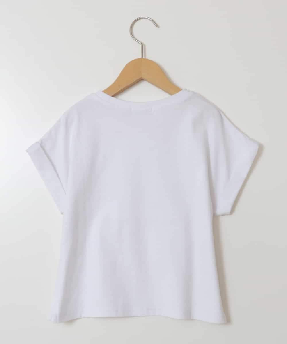 KJKGV40019 a.v.v KIDS(アー・ヴェ・ヴェ) [100-130]スパンコールTシャツ ホワイト