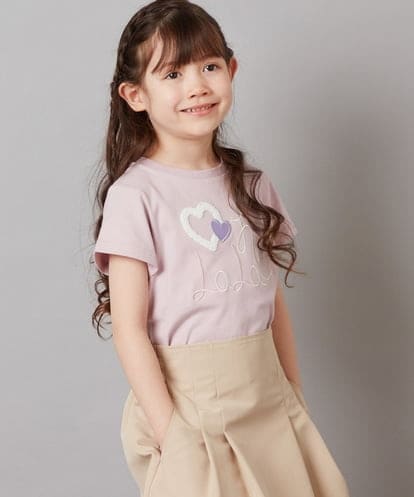 KJKGV41019 a.v.v KIDS [100-130]モチーフロゴＴシャツ