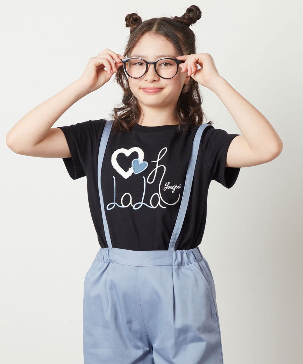 KJKGV41019 a.v.v KIDS(アー・ヴェ・ヴェ) [100-130]モチーフロゴＴシャツ　 ピンク