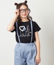 KJKGV41019 a.v.v KIDS(アー・ヴェ・ヴェ) [100-130]モチーフロゴＴシャツ　 ピンク