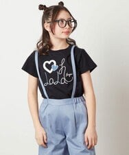 KJKGV41019 a.v.v KIDS(アー・ヴェ・ヴェ) [100-130]モチーフロゴＴシャツ　 ピンク