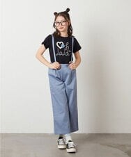 KJKGV41019 a.v.v KIDS(アー・ヴェ・ヴェ) [100-130]モチーフロゴＴシャツ　 ピンク