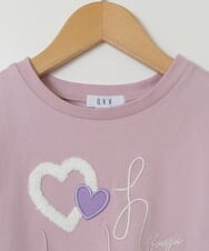 KJKGV41019 a.v.v KIDS(アー・ヴェ・ヴェ) [100-130]モチーフロゴＴシャツ　 ピンク