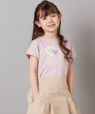 KJKGV41019 a.v.v KIDS(アー・ヴェ・ヴェ) [100-130]モチーフロゴＴシャツ　 ピンク