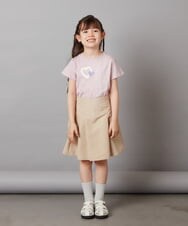 KJKGV41019 a.v.v KIDS(アー・ヴェ・ヴェ) [100-130]モチーフロゴＴシャツ　 ピンク