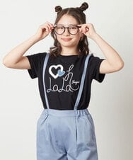 KJKGV41019 a.v.v KIDS(アー・ヴェ・ヴェ) [100-130]モチーフロゴＴシャツ　 ブラック