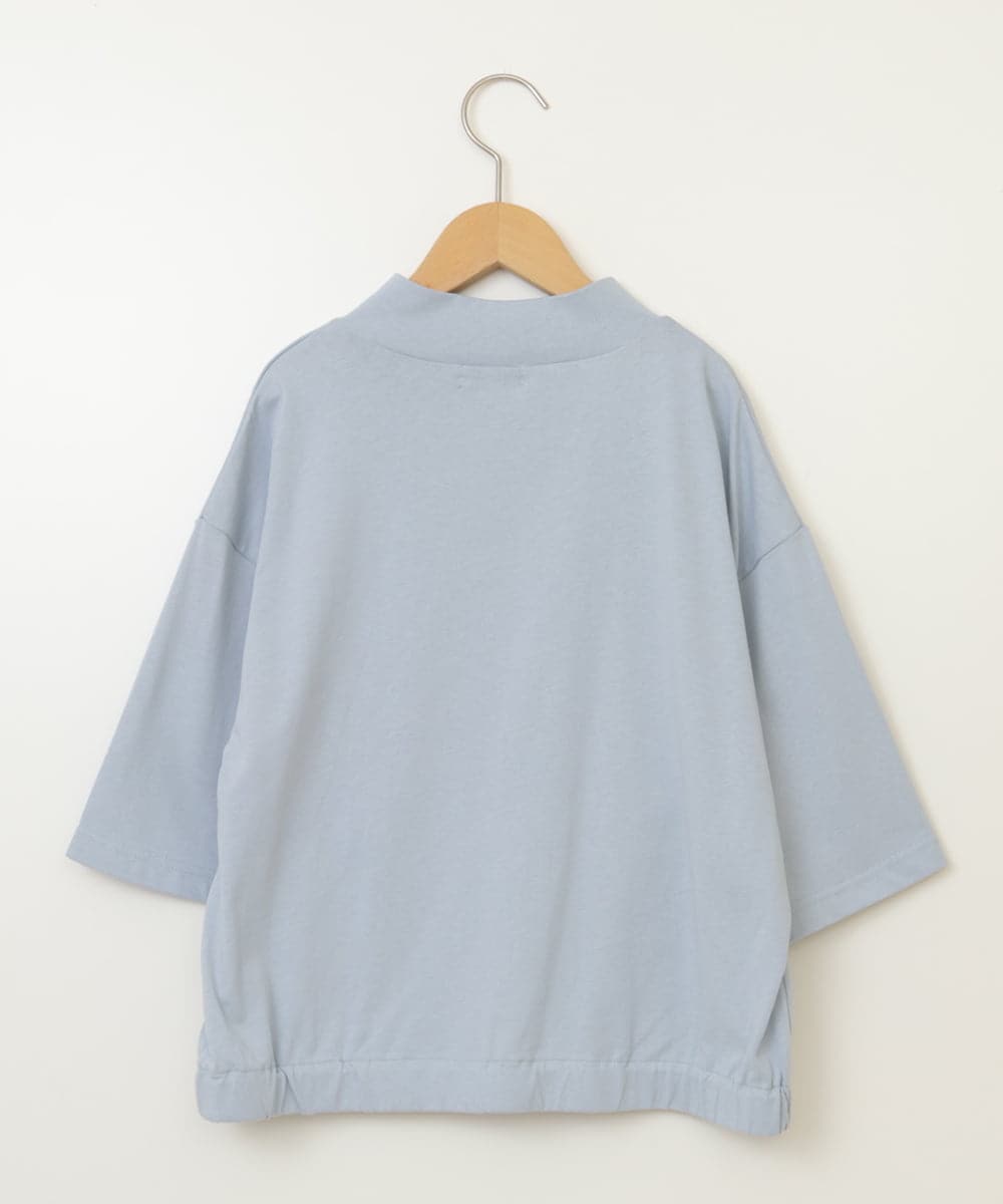 KJKGV43034 a.v.v KIDS(アー・ヴェ・ヴェ) [100-130]ハーフジッププルオーバーTシャツ ライトブルー