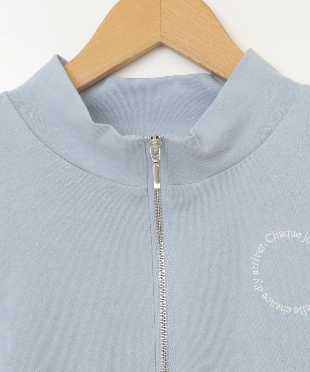 KJKGV43034 a.v.v KIDS(アー・ヴェ・ヴェ) [100-130]ハーフジッププルオーバーTシャツ ライトブルー