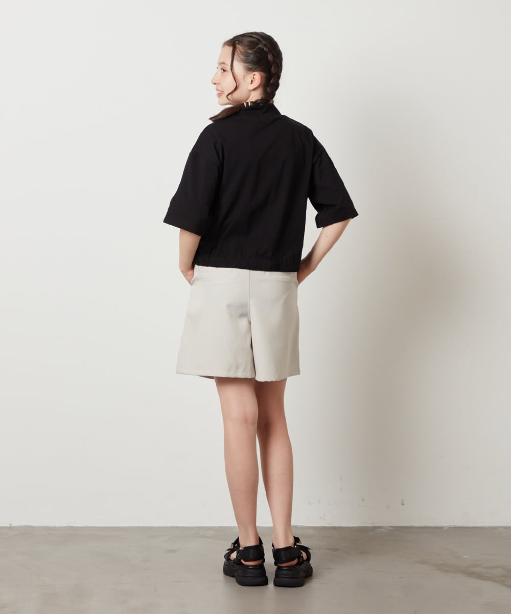 KJKGV43034 a.v.v KIDS(アー・ヴェ・ヴェ) [100-130]ハーフジッププルオーバーTシャツ ブラック