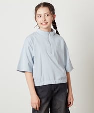 KJKGV43034 a.v.v KIDS(アー・ヴェ・ヴェ) [100-130]ハーフジッププルオーバーTシャツ ブラック