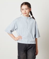 KJKGV43034 a.v.v KIDS(アー・ヴェ・ヴェ) [100-130]ハーフジッププルオーバーTシャツ ブラック
