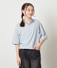 KJKGV43034 a.v.v KIDS(アー・ヴェ・ヴェ) [100-130]ハーフジッププルオーバーTシャツ ブラック