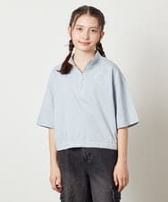 KJKGV43034 a.v.v KIDS(アー・ヴェ・ヴェ) [100-130]ハーフジッププルオーバーTシャツ ブラック