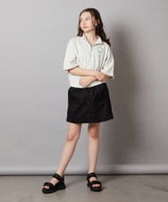 KJKGV43034 a.v.v KIDS(アー・ヴェ・ヴェ) [100-130]ハーフジッププルオーバーTシャツ ブラック