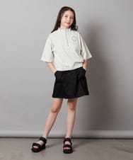 KJKGV43034 a.v.v KIDS(アー・ヴェ・ヴェ) [100-130]ハーフジッププルオーバーTシャツ ブラック
