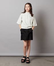 KJKGV43034 a.v.v KIDS(アー・ヴェ・ヴェ) [100-130]ハーフジッププルオーバーTシャツ ブラック