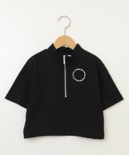 KJKGV43034 a.v.v KIDS(アー・ヴェ・ヴェ) [100-130]ハーフジッププルオーバーTシャツ ブラック
