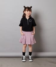 KJKGV43034 a.v.v KIDS(アー・ヴェ・ヴェ) [100-130]ハーフジッププルオーバーTシャツ ブラック