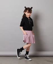 KJKGV43034 a.v.v KIDS(アー・ヴェ・ヴェ) [100-130]ハーフジッププルオーバーTシャツ ブラック