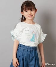 KJKGV80029 a.v.v KIDS(アー・ヴェ・ヴェ) [100-140]袖フリルTシャツ ライトブルー
