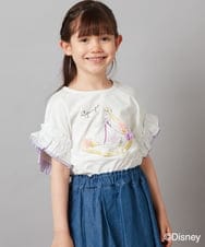 KJKGV80029 a.v.v KIDS(アー・ヴェ・ヴェ) [100-140]袖フリルTシャツ ライトブルー