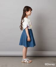 KJKGV80029 a.v.v KIDS(アー・ヴェ・ヴェ) [100-140]袖フリルTシャツ ライトブルー
