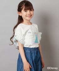 KJKGV80029 a.v.v KIDS(アー・ヴェ・ヴェ) [100-140]袖フリルTシャツ ライトブルー