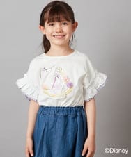 KJKGV80029 a.v.v KIDS(アー・ヴェ・ヴェ) [100-140]袖フリルTシャツ ラベンダー