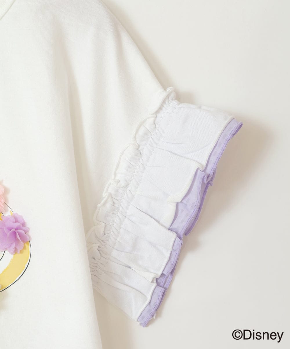 KJKGV80029 a.v.v KIDS(アー・ヴェ・ヴェ) [100-140]袖フリルTシャツ ラベンダー