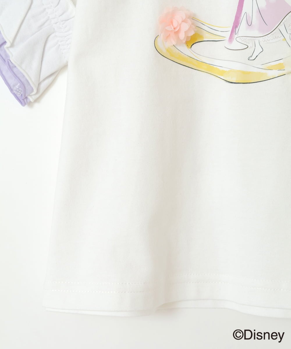 KJKGV80029 a.v.v KIDS(アー・ヴェ・ヴェ) [100-140]袖フリルTシャツ ラベンダー