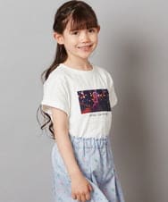 KJKGV82029 a.v.v KIDS(アー・ヴェ・ヴェ) [100-140]フォトTシャツ ホワイト