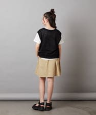 KJKGW01044 a.v.v KIDS(アー・ヴェ・ヴェ) [140-150]【2点セット】メッシュ編みニットベストセット ブラック