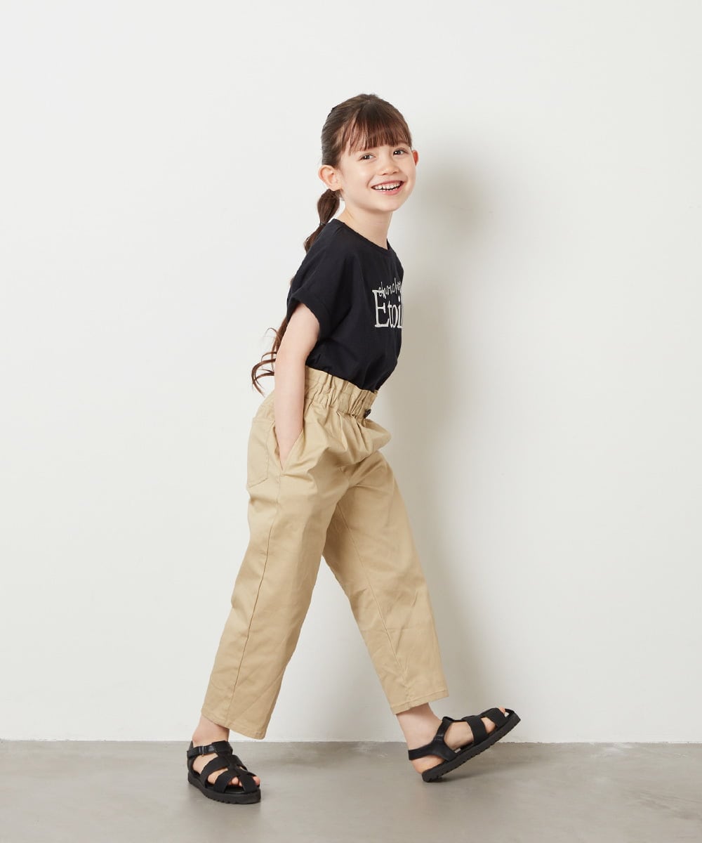 KJKGW05024 a.v.v KIDS(アー・ヴェ・ヴェ) [140-150]アソートロゴプリントTシャツ ブラック