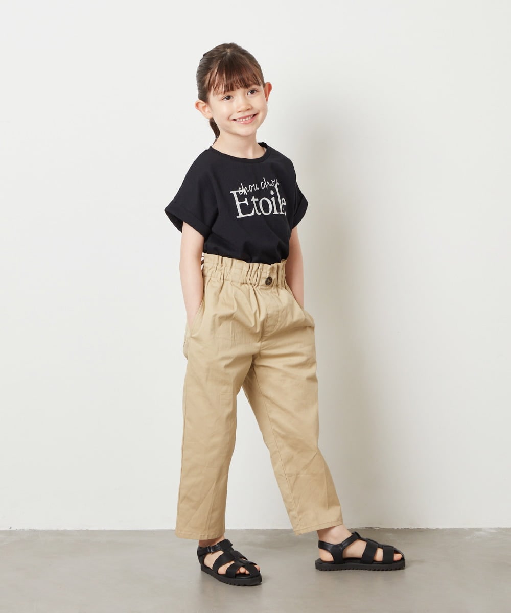 KJKGW05024 a.v.v KIDS(アー・ヴェ・ヴェ) [140-150]アソートロゴプリントTシャツ ブラック